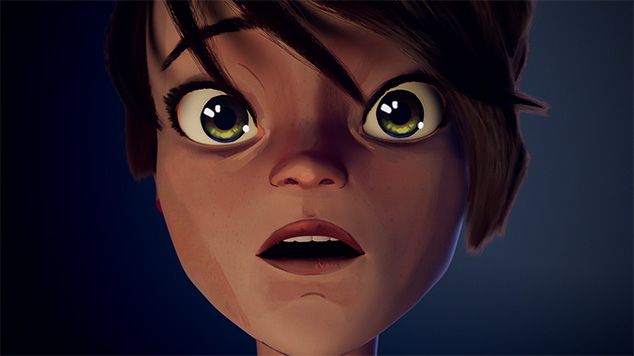 Close-up of Ellis terrified.